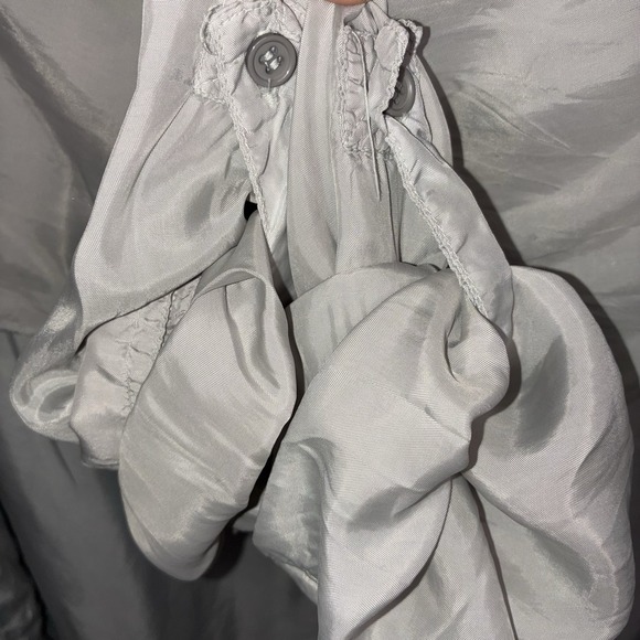 Pete & Greta Grey Shirt XS Extra Small Long Sleeve Rolled Up Button Top Cupra - Picture 5 of 9
